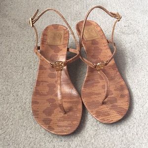 Tory Burch tan heeled sandals